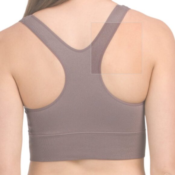 MAIDENFORM Seamless Lounge Tank Bra Large Sparrow (Purple Brown) NWT - Picture 2 of 12